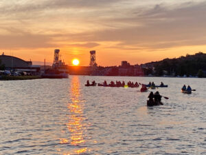 Sunset paddle on Lake Superior