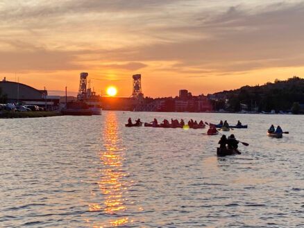 Sunset paddle on Lake Superior