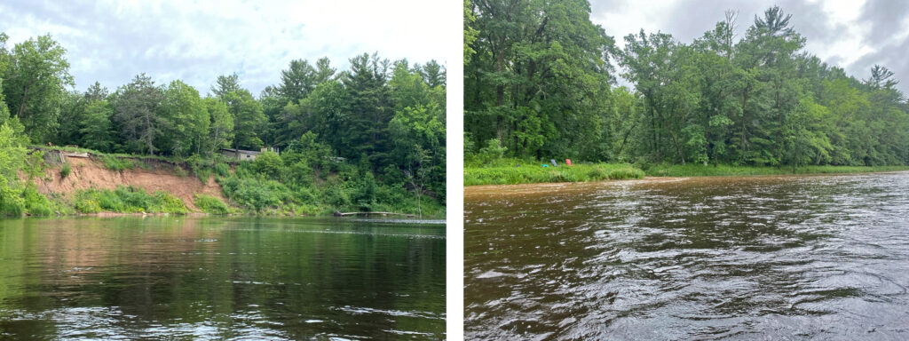bluff and tributary